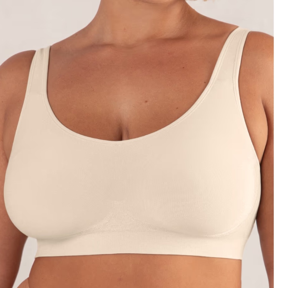 Shapermint Truekind® Daily Comfort Wireless Shaper Bra Sz 2XL in Chai